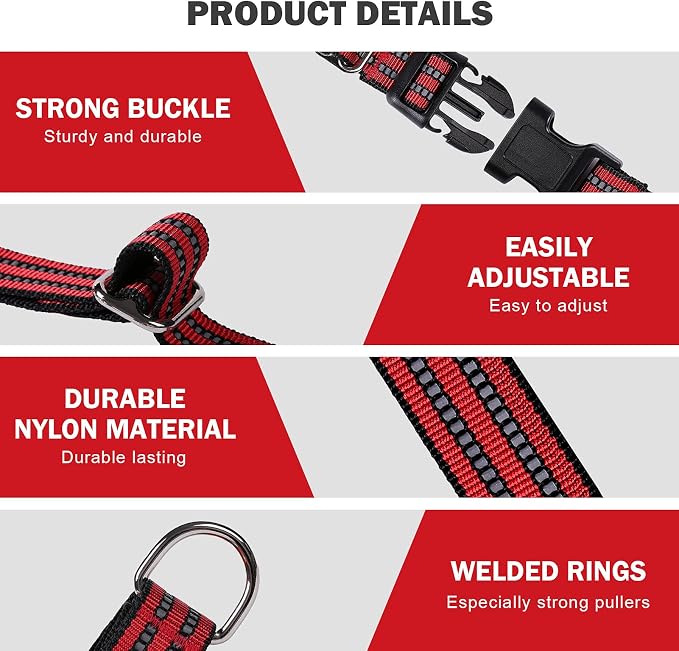 Hikiko Martingale Dog Collars Reflective Nylon Dog Collar - Image 3