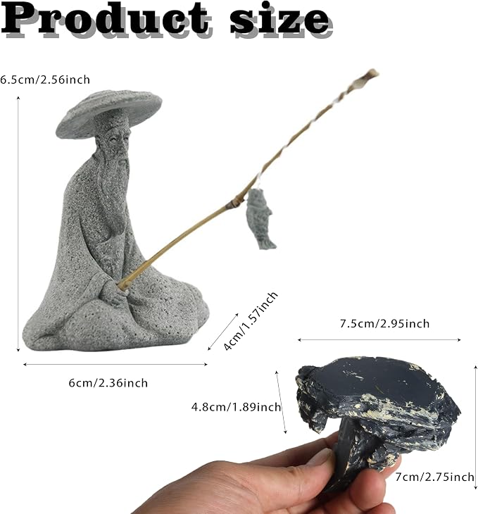 LIYAOLI Japanese Zen Fisherman Statue - Image 3