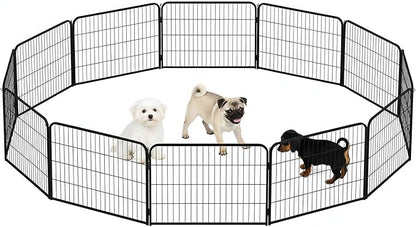BestPet Dog Playpen 24 Inch 12 Panels Heavy Duty Metal Pet Exercise Pen Without by BestPet