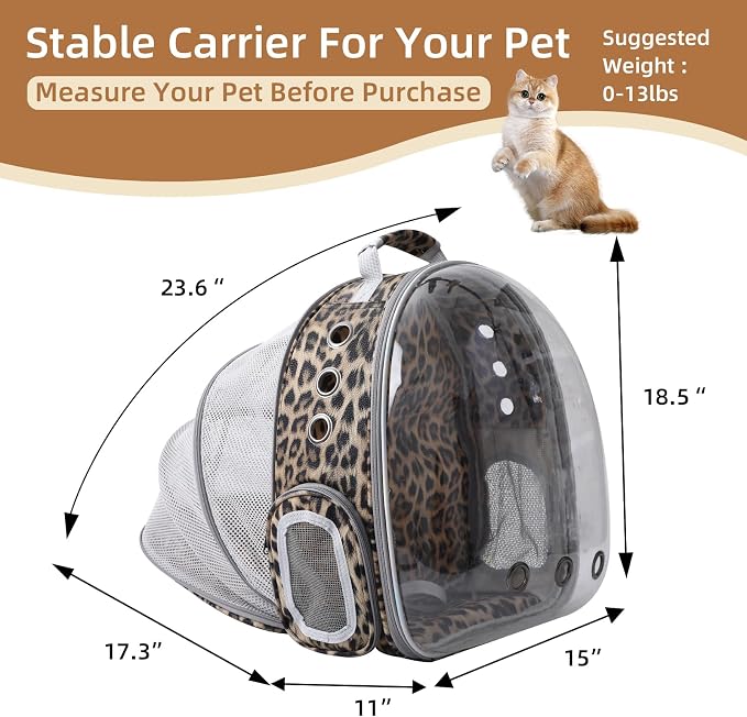 Cat Backpack Carrier Back Expandable Bubble Pet Carrier Backpack - Image 2