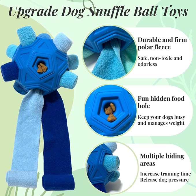 Snuffle Ball for Dog Toys Unbreakable Upgrade Ball Interactive Toy Foraging - Image 3