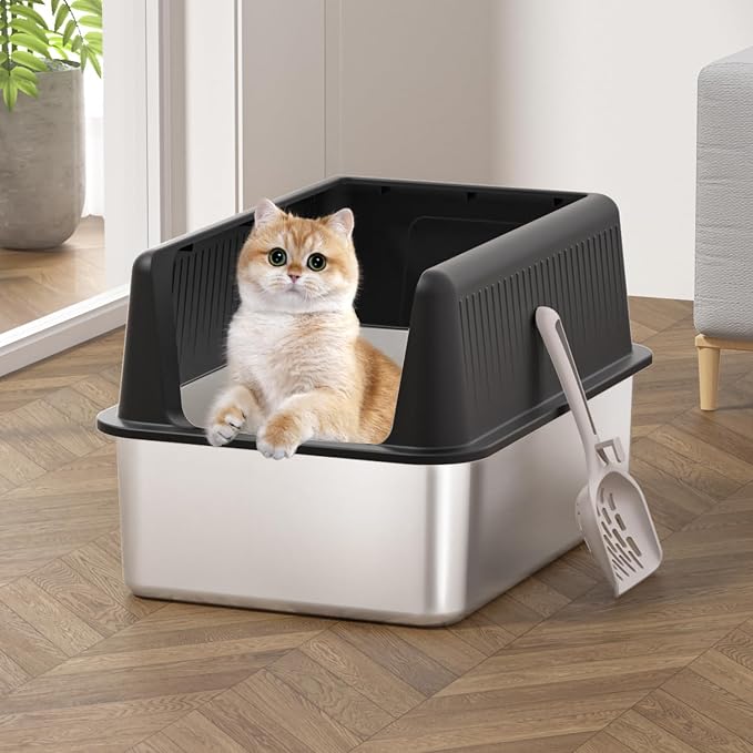2PACK Stainless Steel Cat Litter Box - Image 5