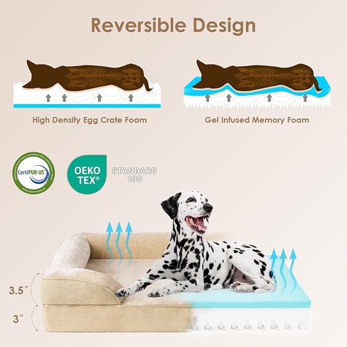 EHEYCIGA Orthopedic Dog Bed for Medium Dogs, Waterproof Memory Foam Medium Dog - Image 3