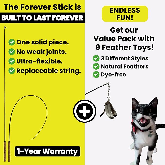 Forever Stick with 9 Feather Toy Lures - Image 7