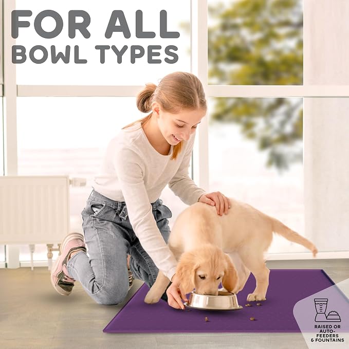 Dog Food Mat - Raised Edges Dogs Mat - Image 6