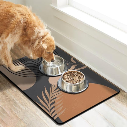 Dog Food Mats for Floors Super Absorbent, Pet Cat Food Mat - Image 2