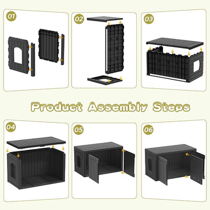 Cat Litter Box Enclosure, Hidden Enclosed Litter Box Furniture - Image 6