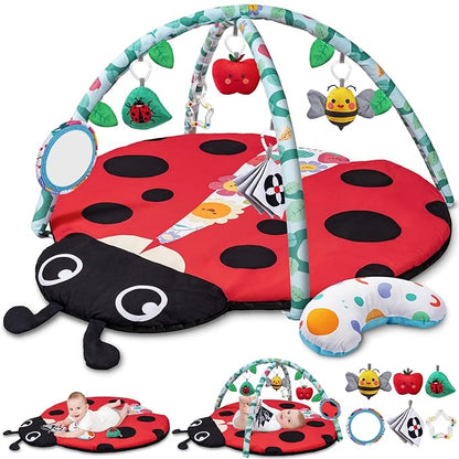 Jyusmile Baby Play Gym Mat, 8-in-1 Tummy Time Mat by Jyusmile