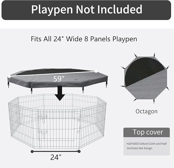 PETIME Top Cover Sun/Rain Proof Provide Shade and Security - Image 2