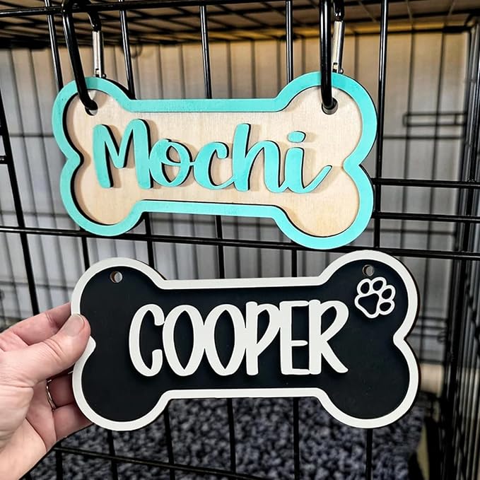 Personalized Dog Crate Sign Custom Dog Kennel Accessories Name Plate Doghouse - Image 4