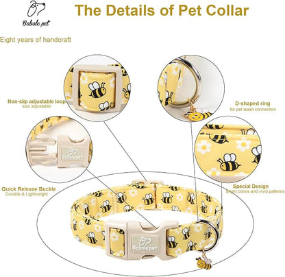 Bee & Daisy Dog Collar for Medium Dogs - Image 3
