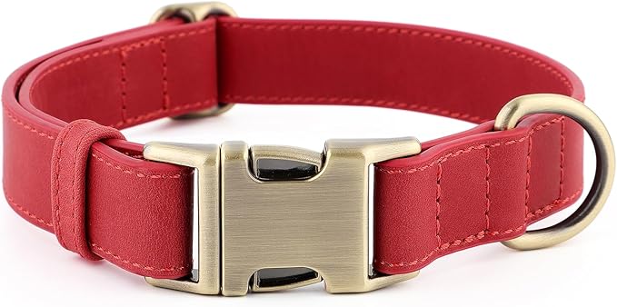 Plutus Pet Genuine Leather Dog Collar – Adjustable Pet Collar by PLUTUSPET