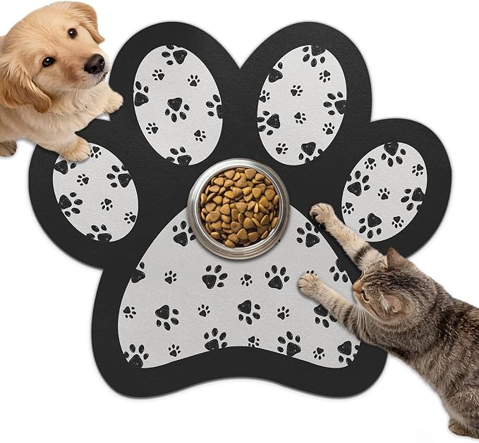 Dog Food Mat for Bowls, Absorbent Quick Dry Dog Cat Mats for Food and Water by Unknown