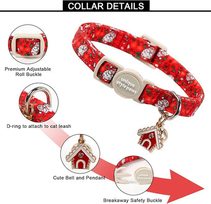 Unique style paws 2 Pack Christmas Kitten Collar Breakaway - Image 2