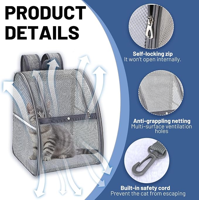 Breathable cat Backpack - Image 5