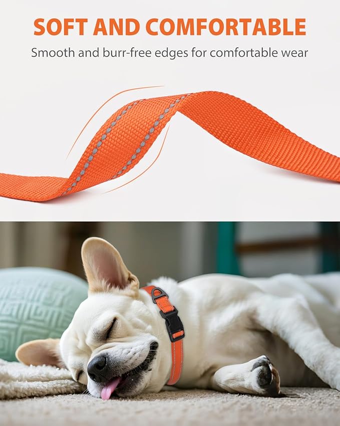 Joytale Small Dog Collar, Reflective and Adjustable Nylon Collar - Image 3