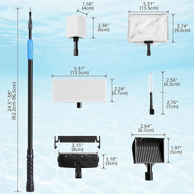 AquaMiracle 6 in 1 Aquarium Cleaning Tool Kit Fish Tank Cleaning Kit - Image 6