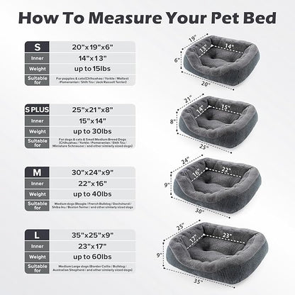 INVENHO Dog Beds for Small Medium Dogs Washable, Calming Orthopedic Warming - Image 5
