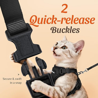 Dooradar Cat Harness and Leash Set, Escape Proof Safe Adjustable Kitten Vest - Image 4