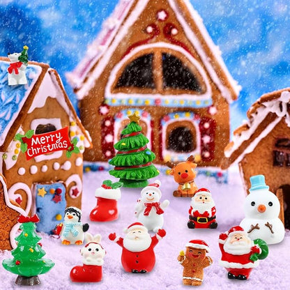 DIYDEC 32Pcs Christmas Miniature Figurines, Mini Resin Figurines to Hide Small - Image 4
