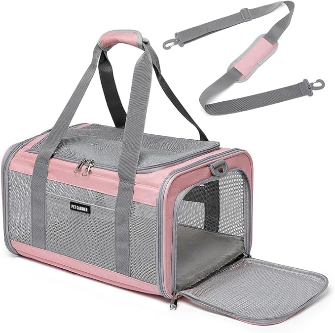 Airline Approved Pet Carrier for Cats and Small Dogs, Breathable and by ioviewforpet