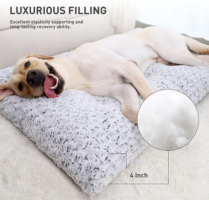 KSIIA Washable Dog Bed Deluxe Plush Dog Crate Beds Comfy Kennel Pad Anti-Slip - Image 3