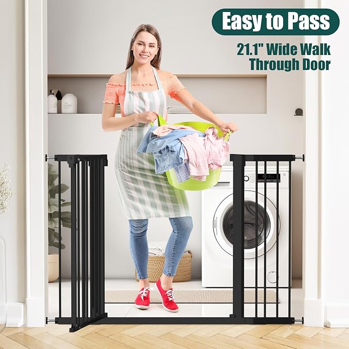 keny 29.7"-46" Baby Gate for Stairs, Auto Close Dog Gates for Doorways - Image 5