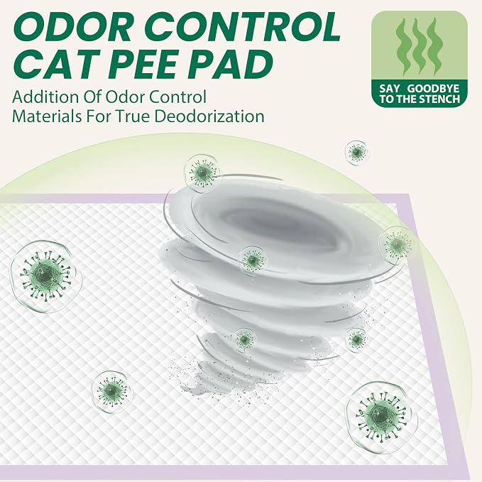 IMMCUTE Multi-Cat Litter Pads 16.9" X 11.4", 30 Ct, Odor Control, Thickened - Image 6