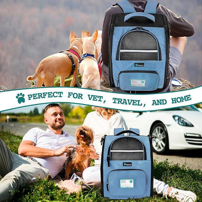 PetAmi Dog Backpack Carrier for Small Large Cat, Ventilated Pet Hiking Backpack - Image 7