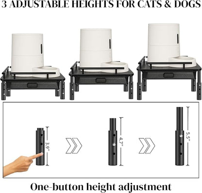 Raised Pet Feeder Stand for Cats & Dogs – Adjustable Height Holder for - Image 6