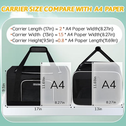 Petskd Pet Carrier 17x13x9.5 Southwest Airline Approved, Pet Travel Carrier Bag - Image 3