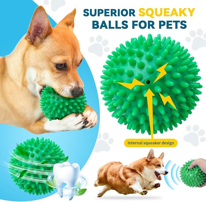 SHARLOVY 4.5'' Squeaky Dog Toy Balls - Image 2