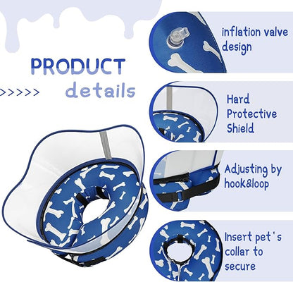 Supet Raised Inflatable Dog Cone Collar to Stop Licking, Soft Dog Cone - Image 7