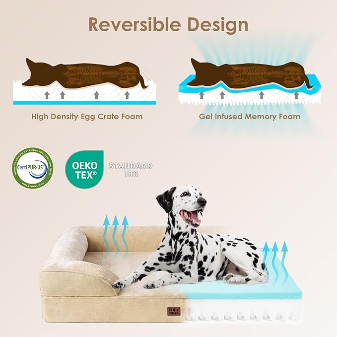 EHEYCIGA Orthopedic Dog Beds for Large Dogs, Waterproof Memory Foam Large Pet - Image 5