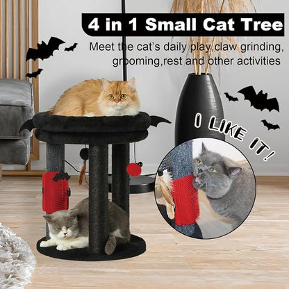 MECOOL 4in1 Small Cat Tree, Scratching Post - Image 2