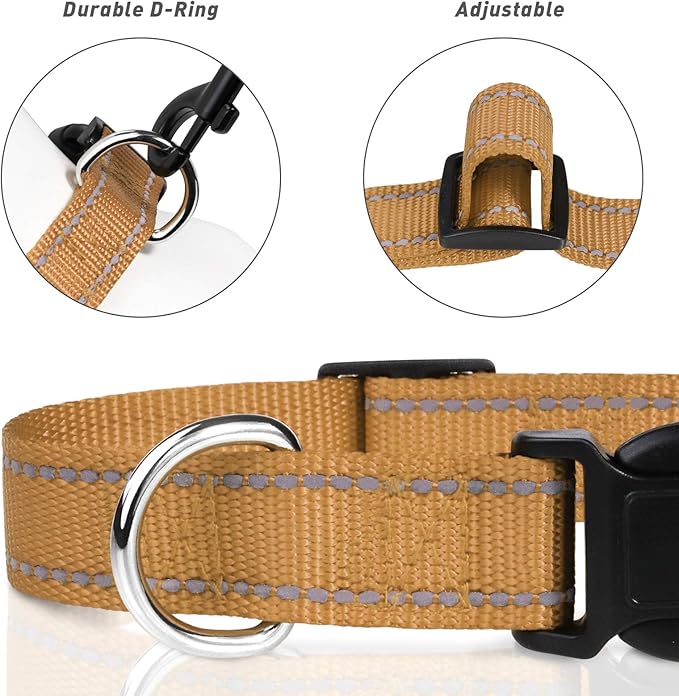 TagME Reflective Nylon Dog Collars, Adjustable Classic Collar - Image 3