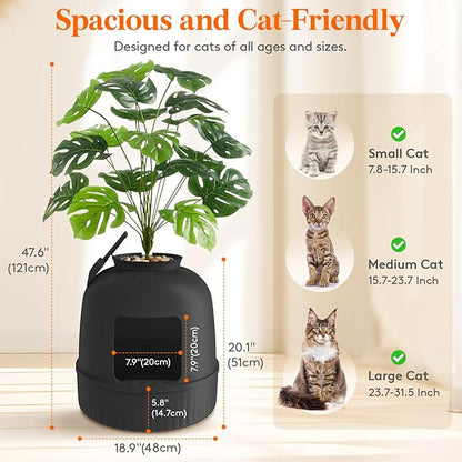 Lifewit Cat Litter Box, Hidden Enclosure Litter Tray - Image 3
