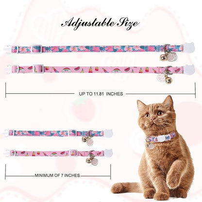 Unique Style Paws Pink Cat Collar, Breakaway Cat Collar - Image 2