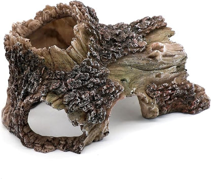 Tree Trunk Cave Aquarium Decoration Reptile Cave Climb Hideout Hideaway - Image 8