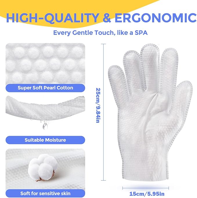 Pet Cleaning Glove Wipes for Dogs & Cats, Hypoallergenic Deodorizing Disposable - Image 7