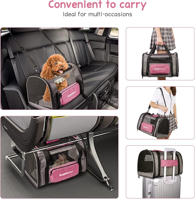 BurgeonNest Cat Carriers for Medium Puppy Under 25 lbs, Pet Carrier for Cats - Image 7