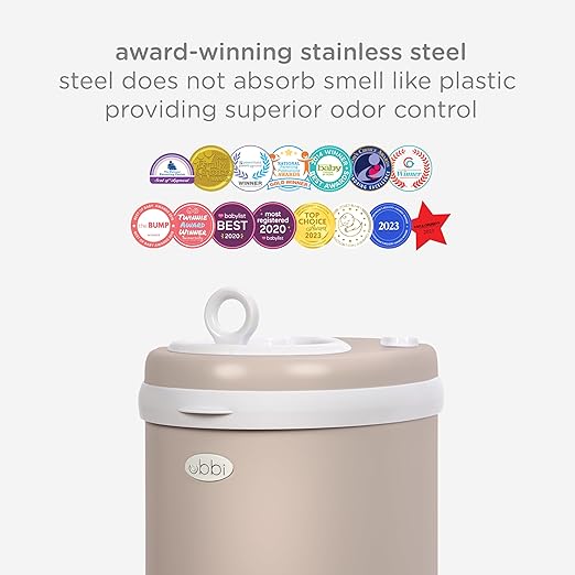 Ubbi Stainless Steel Diaper Pail, Odor Locking, No Special Bag Required - Image 5