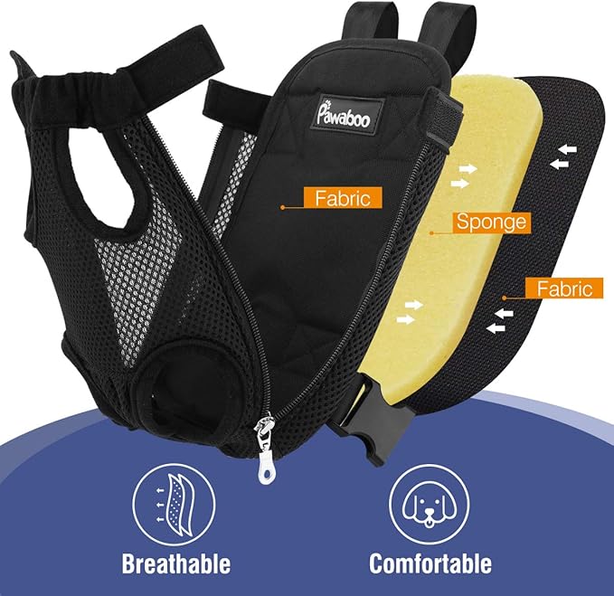 Pawaboo Pet Carrier Backpack, Adjustable Pet Front Cat Dog Carrier Backpack - Image 6