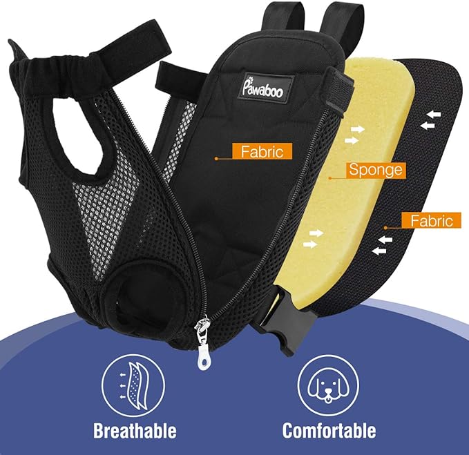 Pawaboo Pet Carrier Backpack, Adjustable Pet Front Cat Dog Carrier Backpack - Image 6