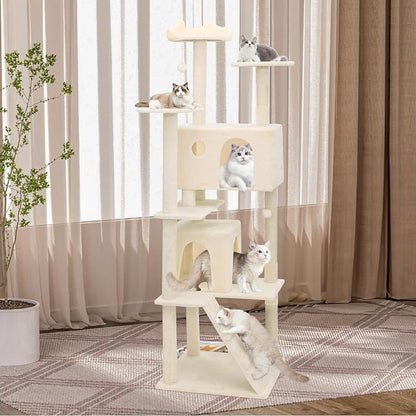 Athena Collection Cat Tree, 77 Inch Cat Tower - Image 3