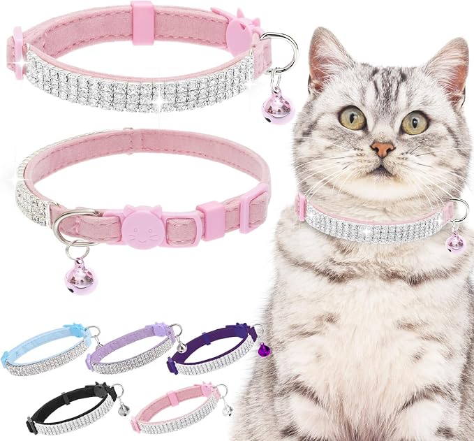 EXPAWLORER Soft Velvet Safe Cat Collars by EXPAWLORER