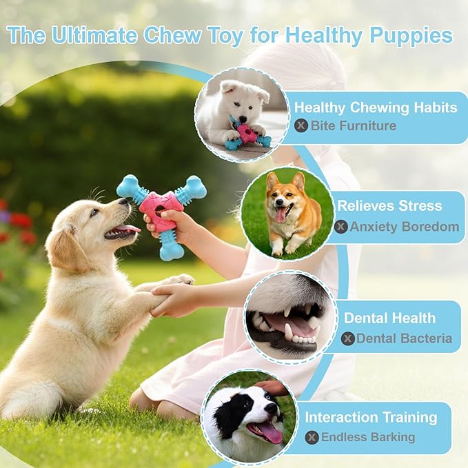 Puppy Chew Toys for Teething, Indestructible Dog Chew Toys for Aggressive - Image 3