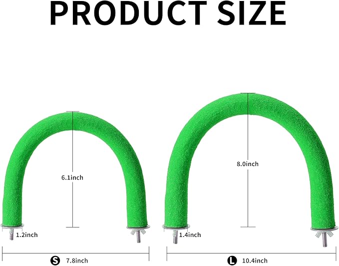U Shape Parrot Perch Stand Toy Bird Platform Sand Paw Grinding Clean Stick - Image 7