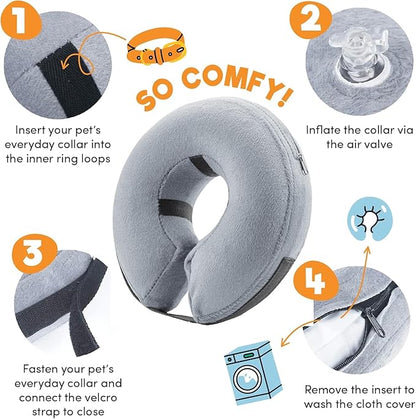 BENCMATE Inflatable Dog Cone Collar Alternative, Soft Dog Cone - Image 2