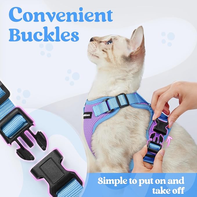 rabbitgoo Cat Harness and Leash Set, Escape Proof Soft Adjustable Vest Harnesses - Image 2